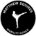 Logo for Matthew Squires, mobility coach, showing a high kick